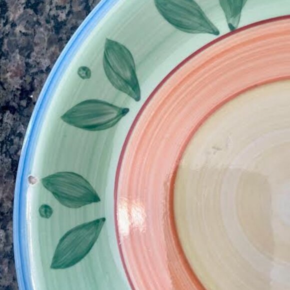 Vintage Set of 4 Italian "Sucit Decorato A Mano" Hand Painted Dinner Plates - Picture 11 of 11